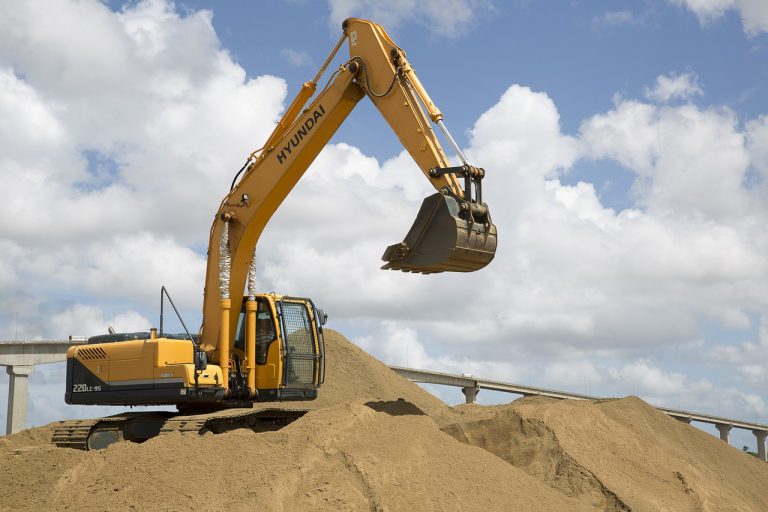 Graafmachine, held onder de bouwmachines